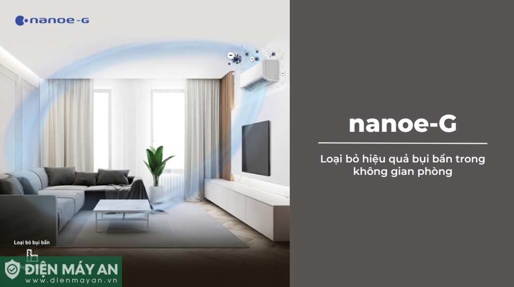 Công nghệ nanoe-G loại bỏ hiệu quả bụi bẩn trong không khí